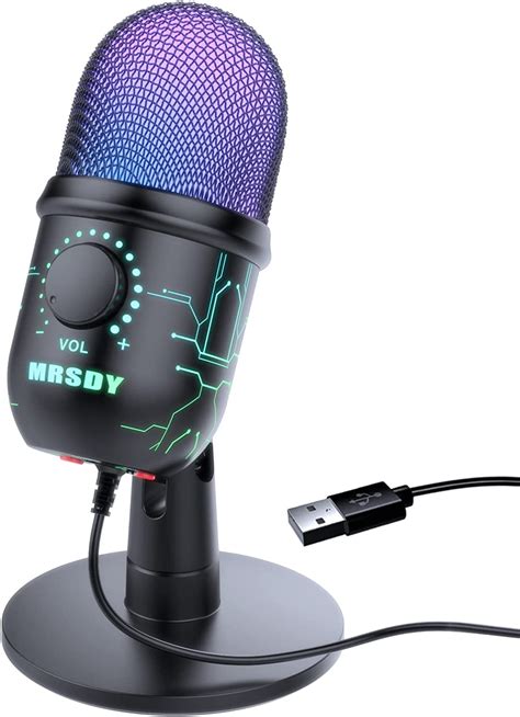Amazon.com: MRSDY Gaming Microphone, USB Computer Microphone for PC ...