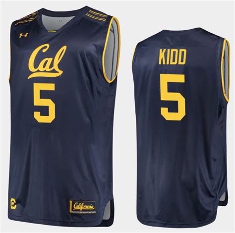 Jason Kidd Jersey #5 California Golden Bears College Basketball Navy ...