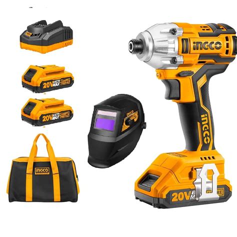 INGCO 20V Cordless Impact Drill Driver, Brushless Motor,170NM,Impact ...