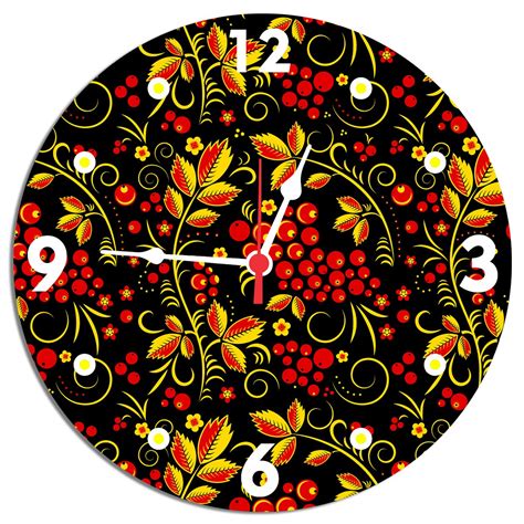Buy AKV Bazaar Round Wall Clock for Living Room, MDF Wood Quartz Wall ...