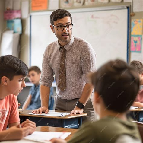Premium Photo | A teacher teaching kids in classroom generative ai
