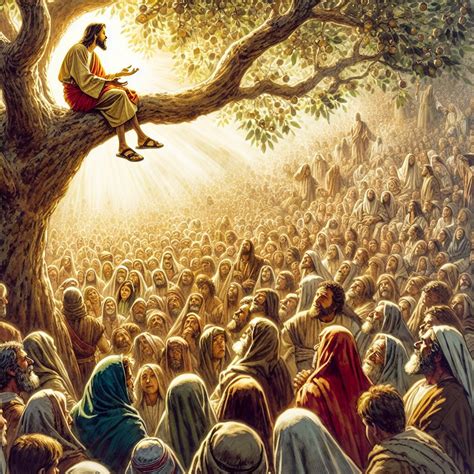 Painting Of Zacchaeus In The Sycamore