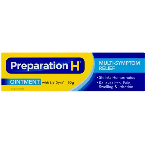 Preparation H Multi-Symptom Hemorrhoid Treatment Ointment, 50g Tube ...
