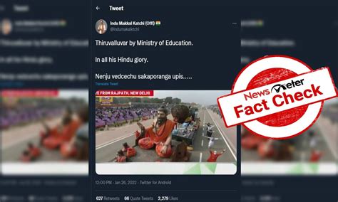 Fact Check: Figure wearing saffron dress in education ministry tableau ...