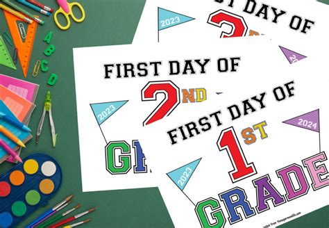 First Day of School Sign Free Printable for 2023-24 - The Super Mom Life