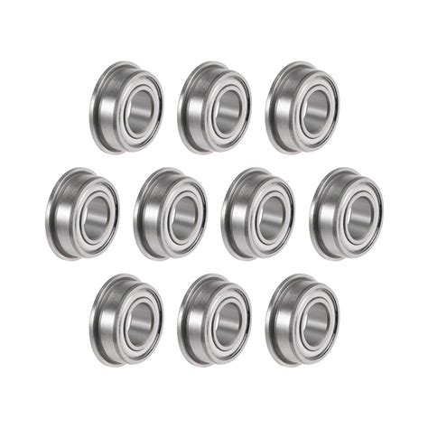 uxcell F687ZZ Flange Ball Bearing 7x14x5mm Shielded Chrome Bearings ...
