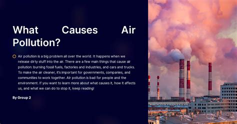 What Causes Air Pollution?