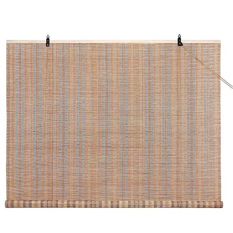 ABOUT SPACE Bamboo Curtains - W 5 ft x H 6 ft - Rope Mechanism Roll Up ...