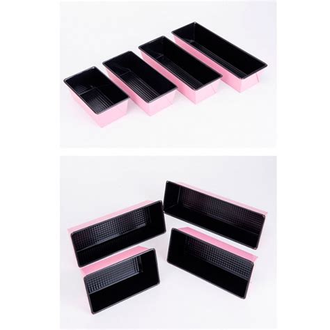 Pack 4 MOLDES HORNO ANTIADHERENTES rectangulares color rosa | Set de ...