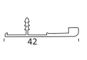 CAP 98 42 mm Aluminium Edge Profile With Handle - Ceramic Black Finish ...