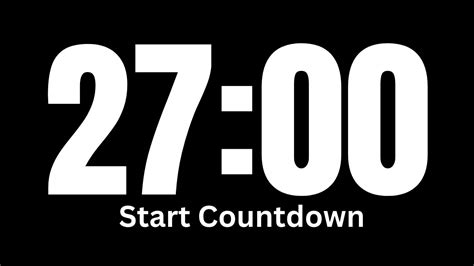 27 Minute Time │ Countdown Timer for 27 Minutes │ Silent Timer - YouTube