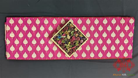 Handloom Banarasi Pure Katan Silk Floral Booti In Shades Of Pink ...