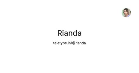 Rianda — Teletype
