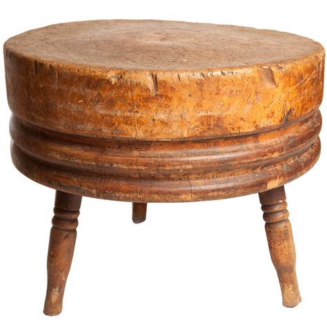 Antique Round Butcher's Block at 1stDibs | antique round butcher block ...