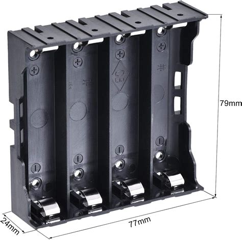 Buy uxcell Battery Case Storage Box 4 Slots x 3.7V Battery Holder for 4 ...