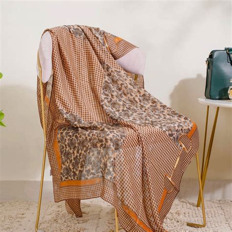 Paisley And Houndstooth Printed Winter Scarf Online - Premium Scarf ...