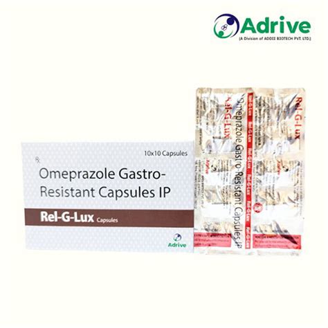 Rel G LUX - Omeprazole Gastro-Resistant Capsules IP - Adrive Pharma