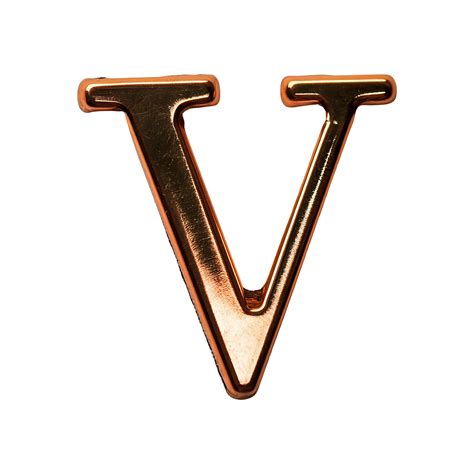 Copper Outline Letter V Symbol isolated on transparent background 46823569 PNG