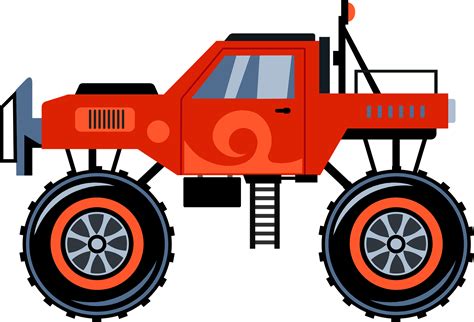 red monster truck clipart #5955245 | Clipart Library