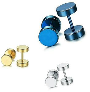 Flipkart.com - Buy Lila Combo Dumbbell Earring 3 Color Blue/Gold/Silver ...