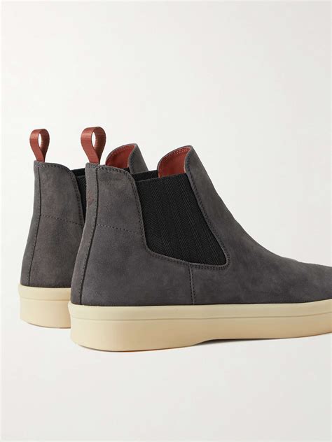 Gray Beatle Ultimate Walk Suede Chelsea Boots | LORO PIANA | MR PORTER