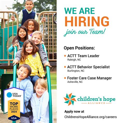 Your talents + our goals = a brighter future for children and families ...