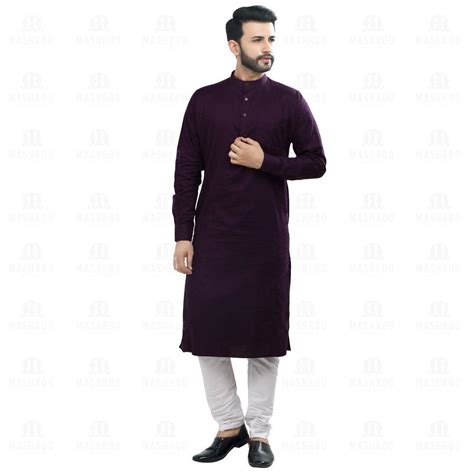 Purple Kali Kurta Set For Men – Mashroo