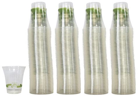 Buy Compostable Plastic Cups [50 Pack, 9oz/ 256ml] Small Disposable ...