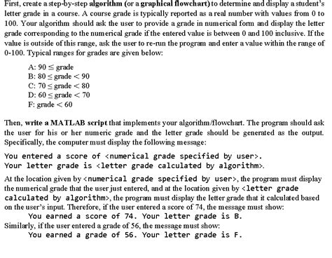 Algorithm Flowchart for Student Grades 的图像结果