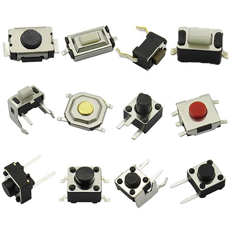 DaFuRui 120pcs 12 Values Tactile Push Button Switch Micro Momentary ...
