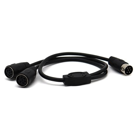 Buy LOKEKE 6 Pin DIN Extension Splitter Cable, 6 Pin DIN MIDI Male to 2 ...