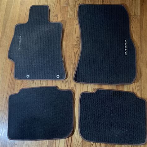 2010-2014 Subaru Outback Carpeted Floor Mats Black w/ Brown Trim | eBay