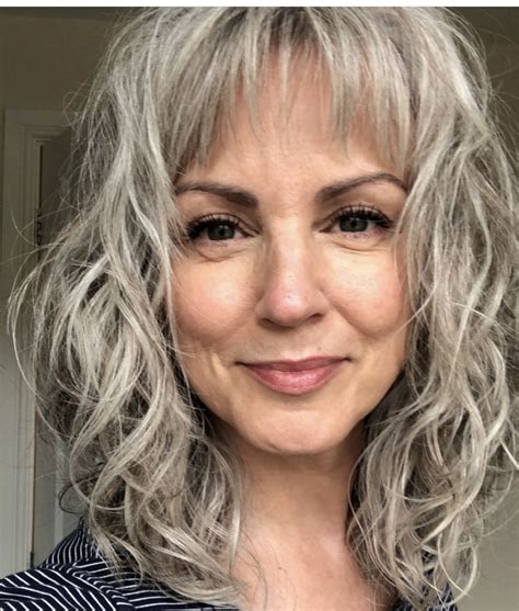 Pin by Cindy Adams on Hair | Grey curly hair, Long hair styles, Medium ...