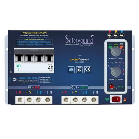 Safetyguard FPS Three Phase 4 Pole Advance Circuit Breaker | Adjustable ...