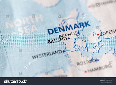 Closeup Billund Denmark On Political Map Stock Photo 364772474 | Shutterstock