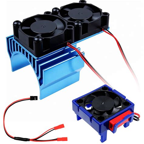 Amazon.com: VXL-3s ESC Cooling Fan and Motor 15000RPM Cooling Dual Fan Set Fit for 1/10 Traxxas ...