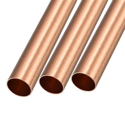 METALLIXITY Copper Tube (22mm OD x 1mm Wall T x 100mm L) 3Pcs, Straight ...