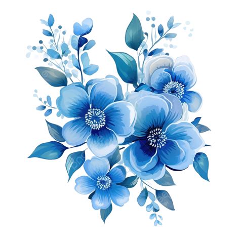 Blue Flower Clip Art, Blue Flower, Blue, Flowers PNG Transparent Image ...
