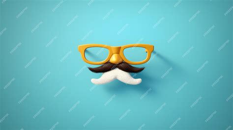 Premium AI Image | a fake mustache and glasses