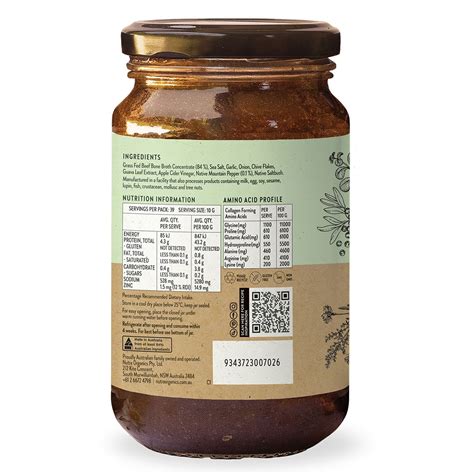 Nutra Organics Beef Bone Broth Concentrate Native Herbs 390g