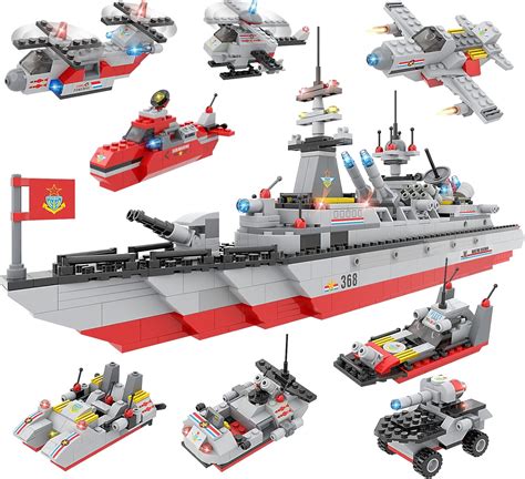 1220 Pieces City War Military Battleship Building India | Ubuy