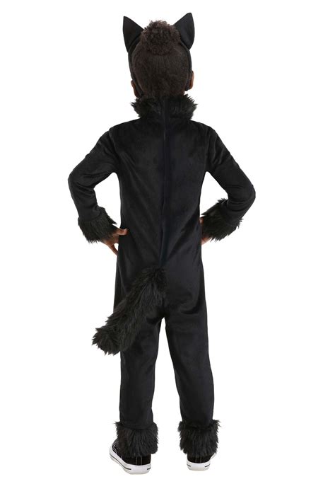 Toddler Girl's Big Tailed Black Cat Costume | Kid's Cat Halloween Costumes