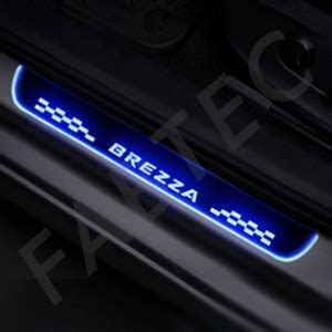 FABTEC Car Door Foot Step Sill Plate with Mirror Finish LED Car Sill ...