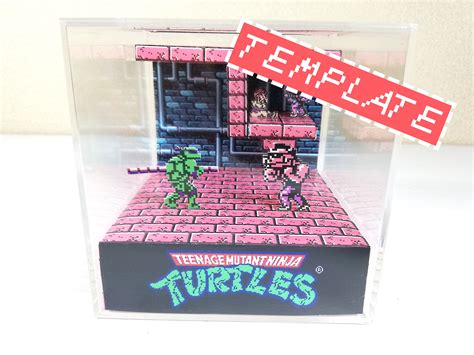 Turtles DIY Cube Diorama Template PDF NES - Etsy