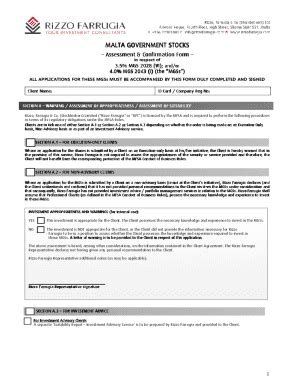 Fillable Online MGS Issue - Assessment and Confirmation form Fax Email ...