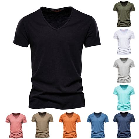 Joower T Shirts for Men V Neck Green Tshirt for Men T Shirt for Men ...