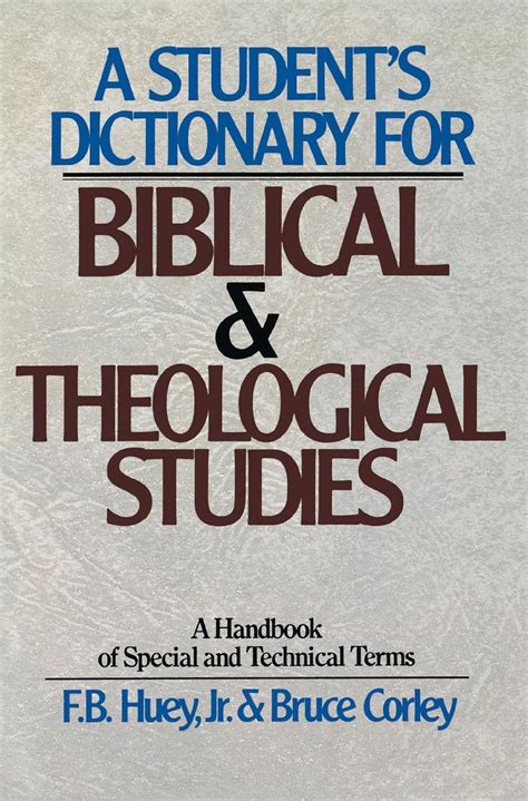 Buy A Student's Dictionary for Biblical and Theological Studies: A ...
