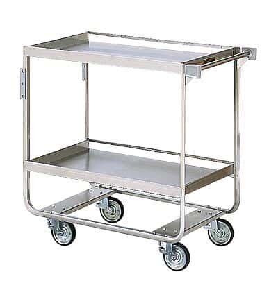 Lakeside Carts 729 Heavy-Duty Stainless Steel Cart with Guard Rails; 21 ...