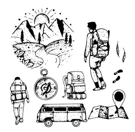 Hiking drawing Images - Free Download on Freepik