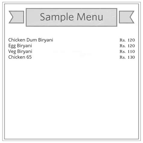 Menu at Al Madina Biryani House, Pune, Shop 4
